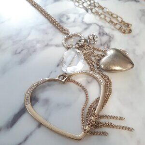 Bundle of 2 GUESS Necklace - Retro Y2K Style - Heart Pendant & Link Chain Lots